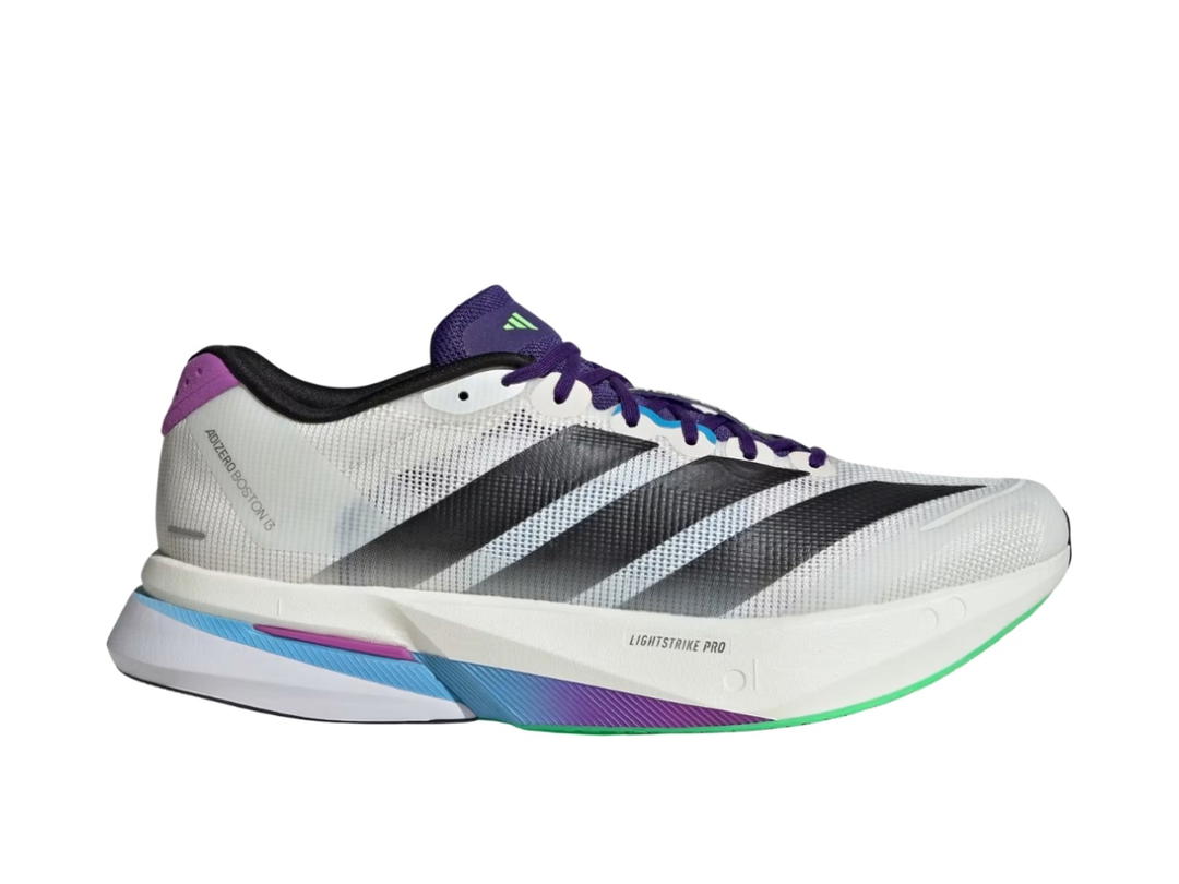 adidas adidas Adizero Boston 13 Core White Core Black Lime Burst