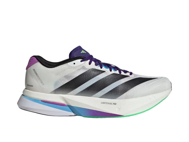 adidas adidas Adizero Boston 13 Core White Core Black Lime Burst - view 1