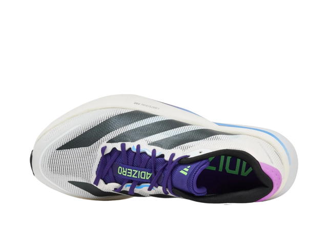 adidas adidas Adizero Boston 13 Core White Core Black Lime Burst - view 3