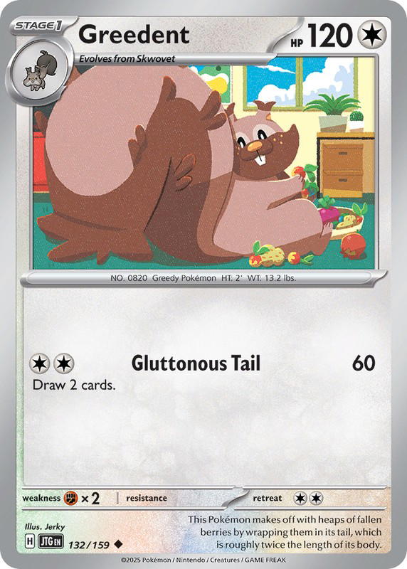 Pokemon Pokemon Greedent U [JTG 132/159] Scarlet & Violet "Journey Together" (EN)