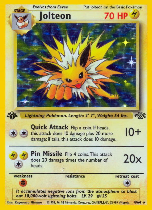 Pokemon Pokemon Jolteon H [JU 4/64] Base "Jungle" [Holo] (EN)