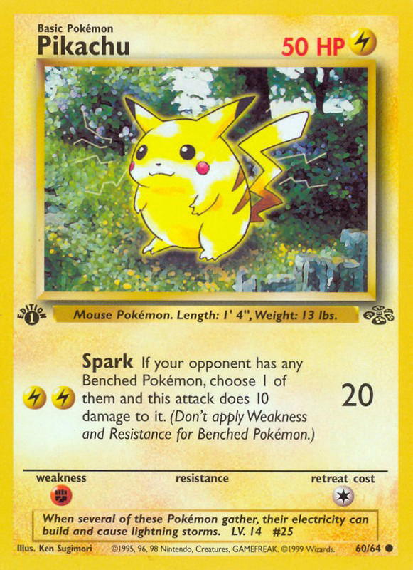 Pokemon Pokemon Pikachu C [JU 60/64] Base "Jungle" [FirstEdition] (EN)