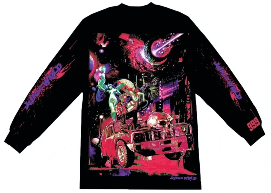 Juice Wrld Juice Wrld x Vlone Galaxy Longsleeve T-shirt Black
