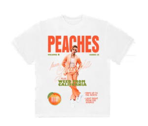 Buy Justin Bieber Peaches T-Shirt Red at Sasom – Authentic and Ready to Ship