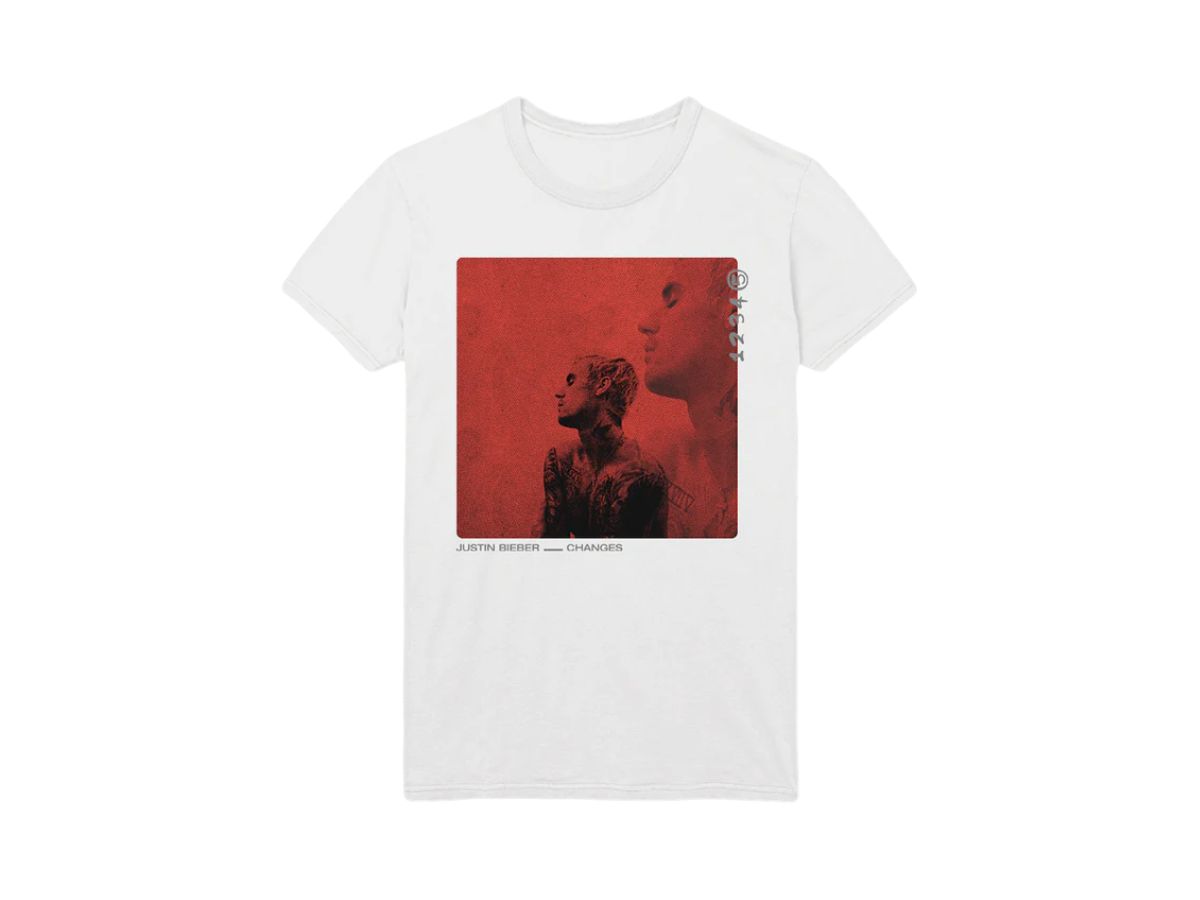 Justin Bieber Justin Bieber Reflection Photo T-Shirt II White