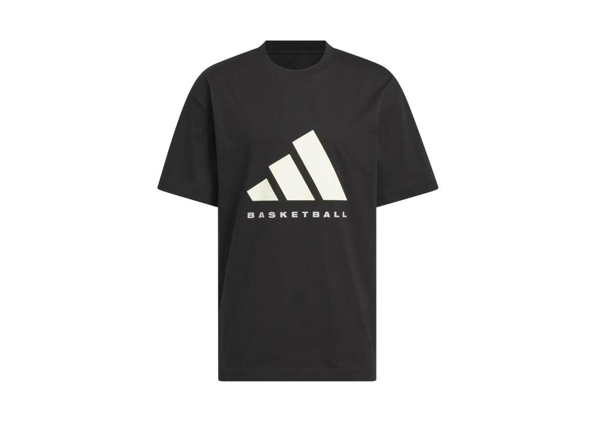 adidas adidas Basketball Tee Black Chalk White
