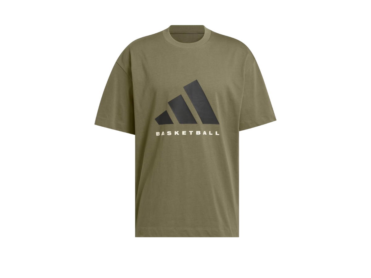 adidas adidas Basketball Tee Olive Strata