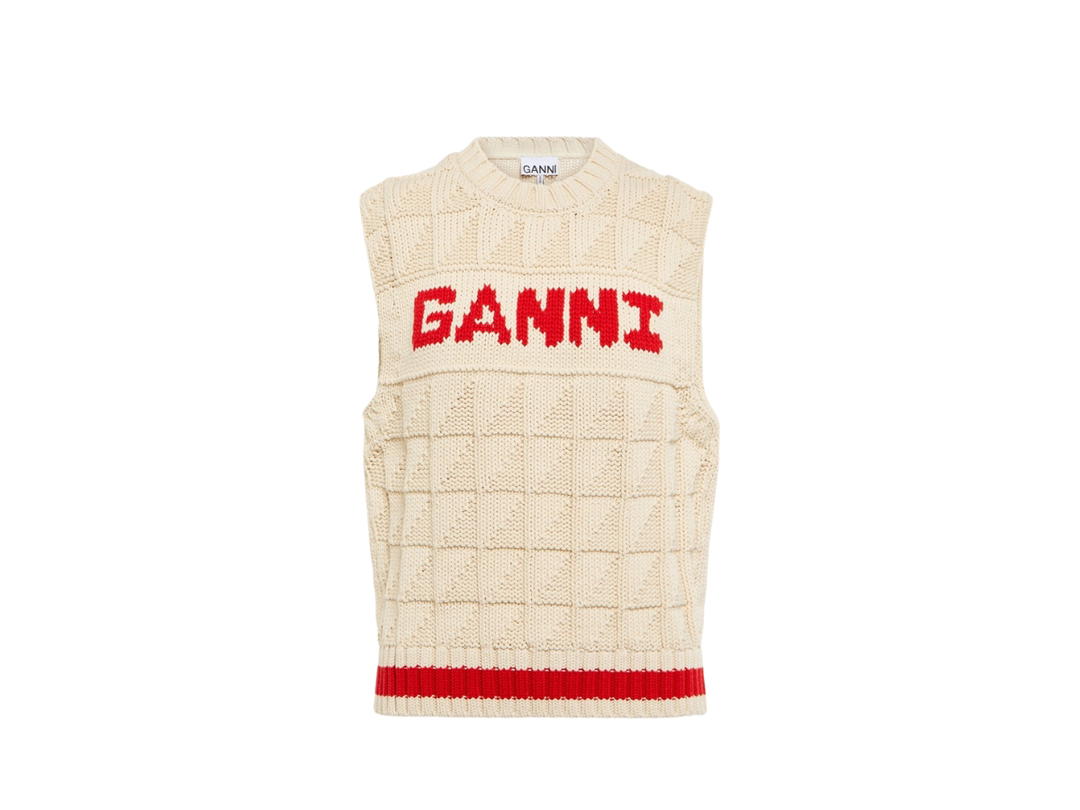 Ganni Ganni Rope Vest Alabaster Gleam