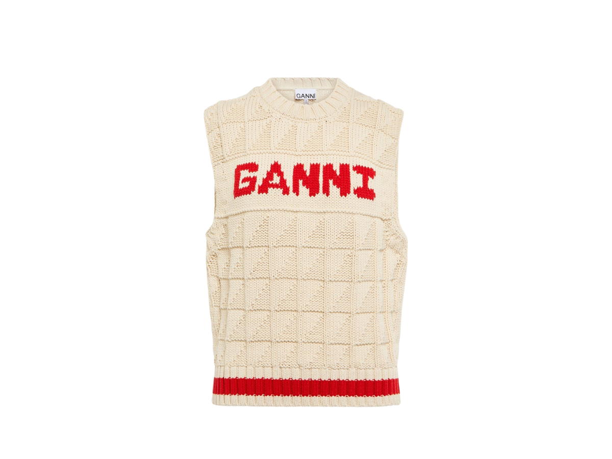 Ganni Ganni Rope Vest Alabaster Gleam