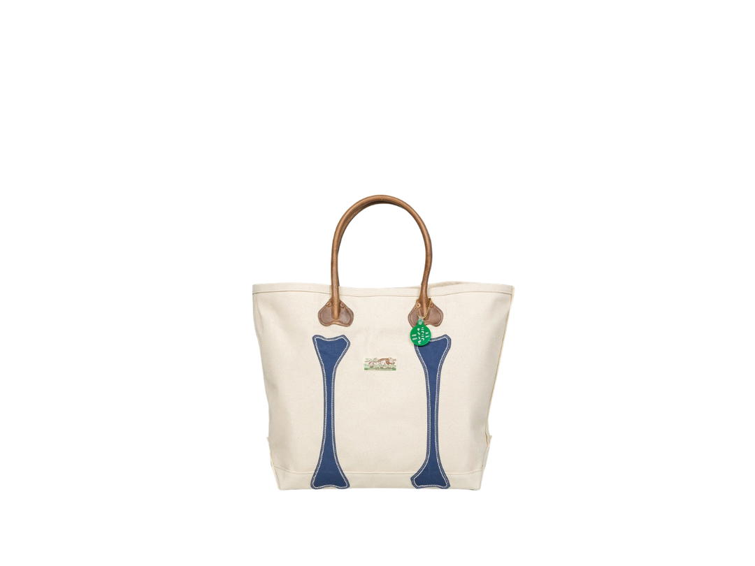 Kapital Kapital Canvas KO.TSU.KO.TSU. Tote Bag Ecru Navy