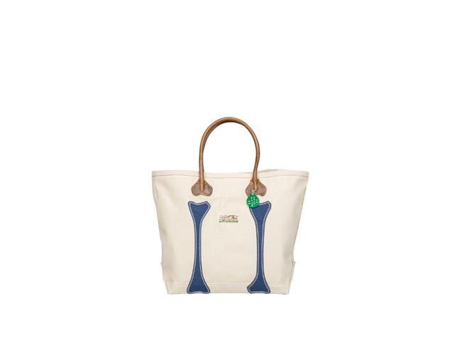 Kapital Kapital Canvas KO.TSU.KO.TSU. Tote Bag Ecru Navy - view 1