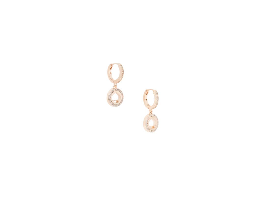 Katespade Katespade Spot The Spade Pave Huggies Rose Gold