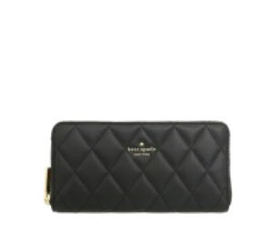 Buy Katespade Carey Smooth Quilted Leather Long Wallet Black at Sasom – Authentic and Ready to Ship