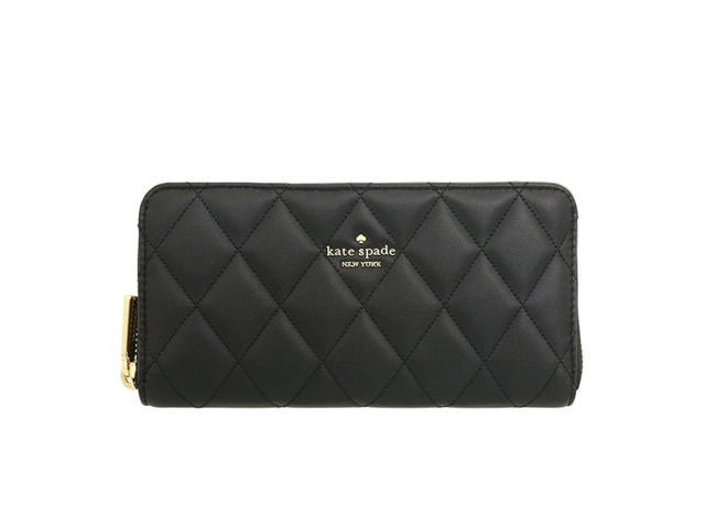 Katespade Katespade Carey Smooth Quilted Leather Long Wallet Black - view 1