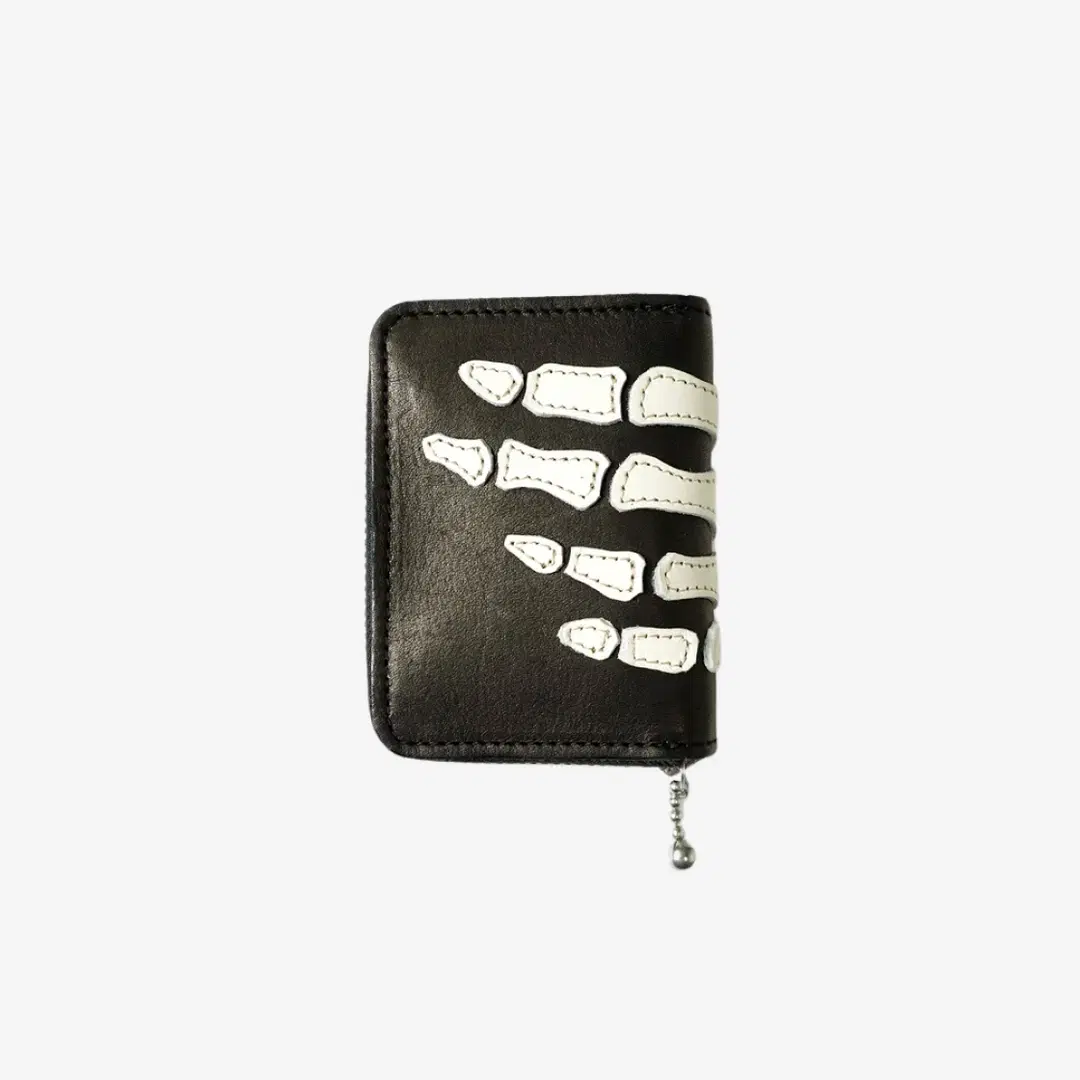 Kapital Kapital Thumbs Up Bone Hand Zip Mini Wallet Black