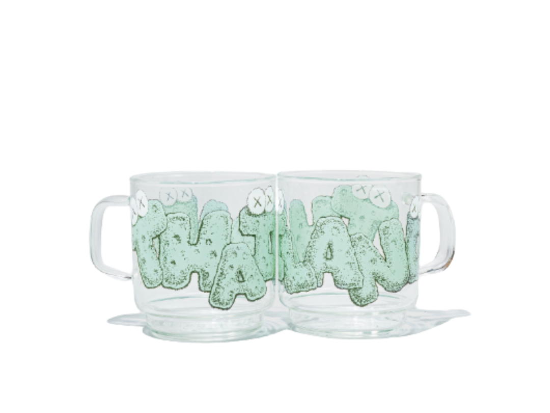 Kaws Kaws Holiday Thailand Glass Mug Multicolor