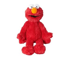 Buy KAWS Sesame Street Uniqlo Elmo Plush Toy Red at Sasom – Authentic and Ready to Ship