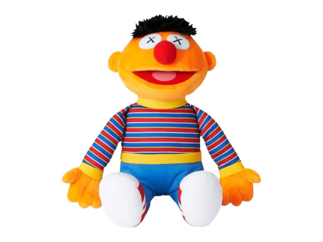Kaws KAWS Sesame Street Uniqlo Ernie Plush Toy Orange