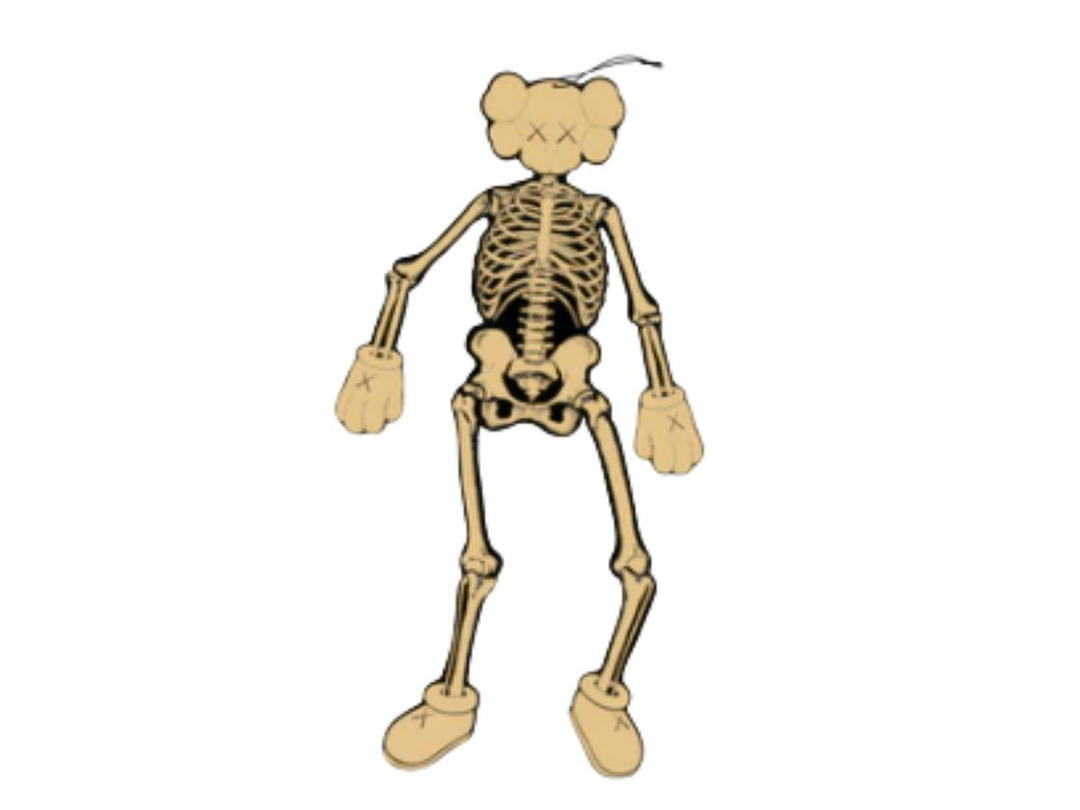 Kaws KAWS Skeleton Board Cutout Ornament Bone