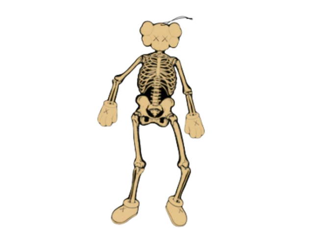 Kaws KAWS Skeleton Board Cutout Ornament Bone - view 1