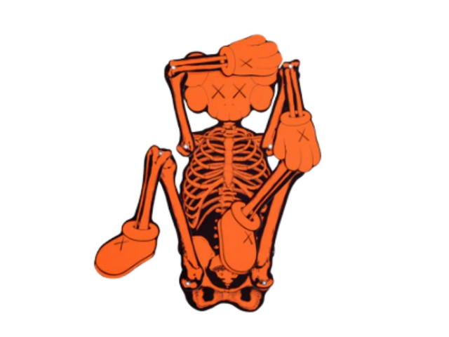 Kaws KAWS Skeleton Board Cutout Ornament Orange - view 2