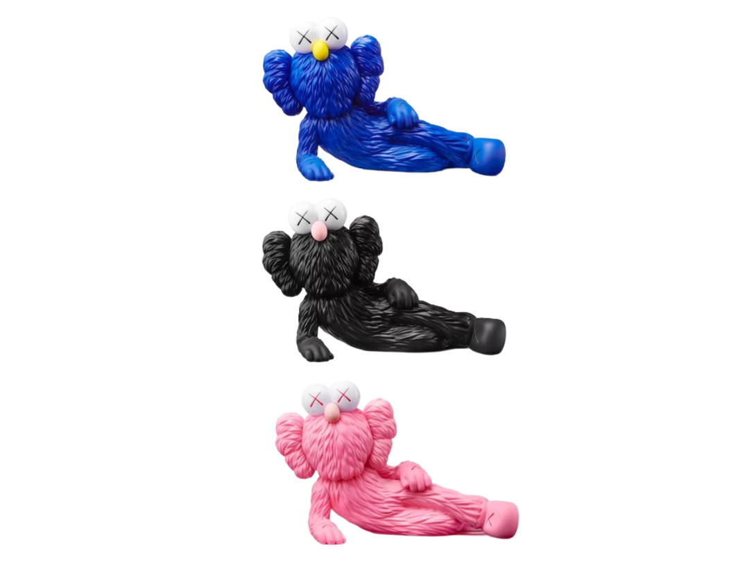 Kaws Kaws TIME OFF Vinyl Figure Set Blue Black Pink