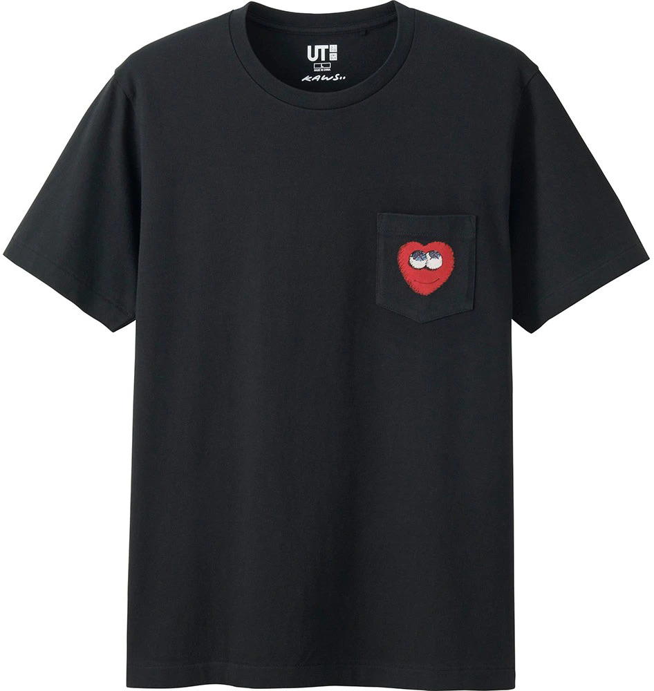 Uniqlo KAWS x Uniqlo Heart Pocket Tee Black