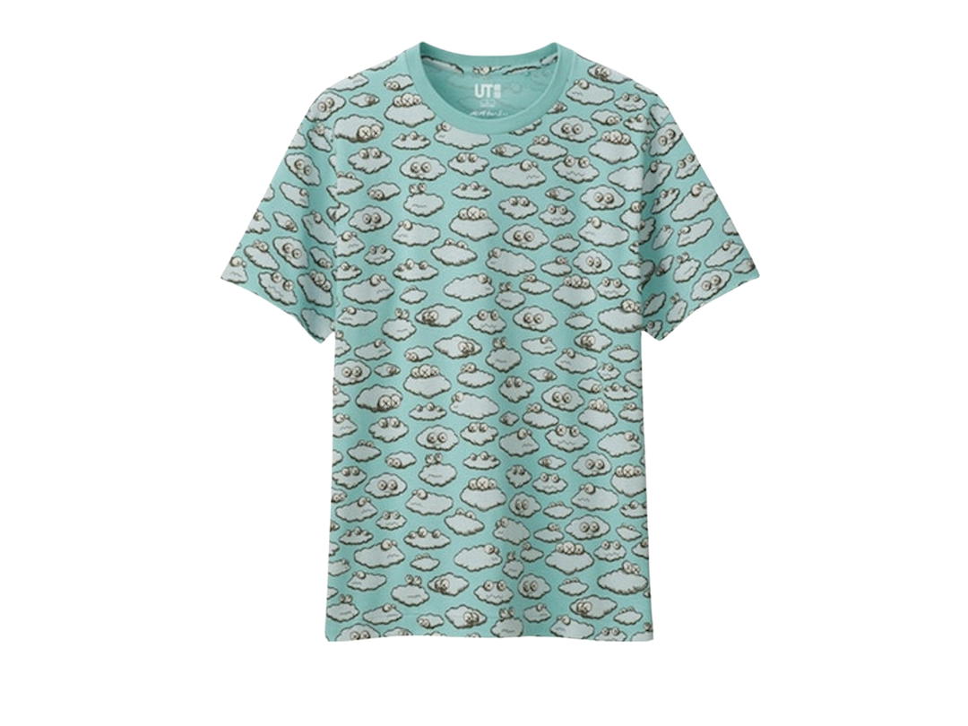 Kaws KAWS x Uniqlo All Over Clouds Tee Light Blue
