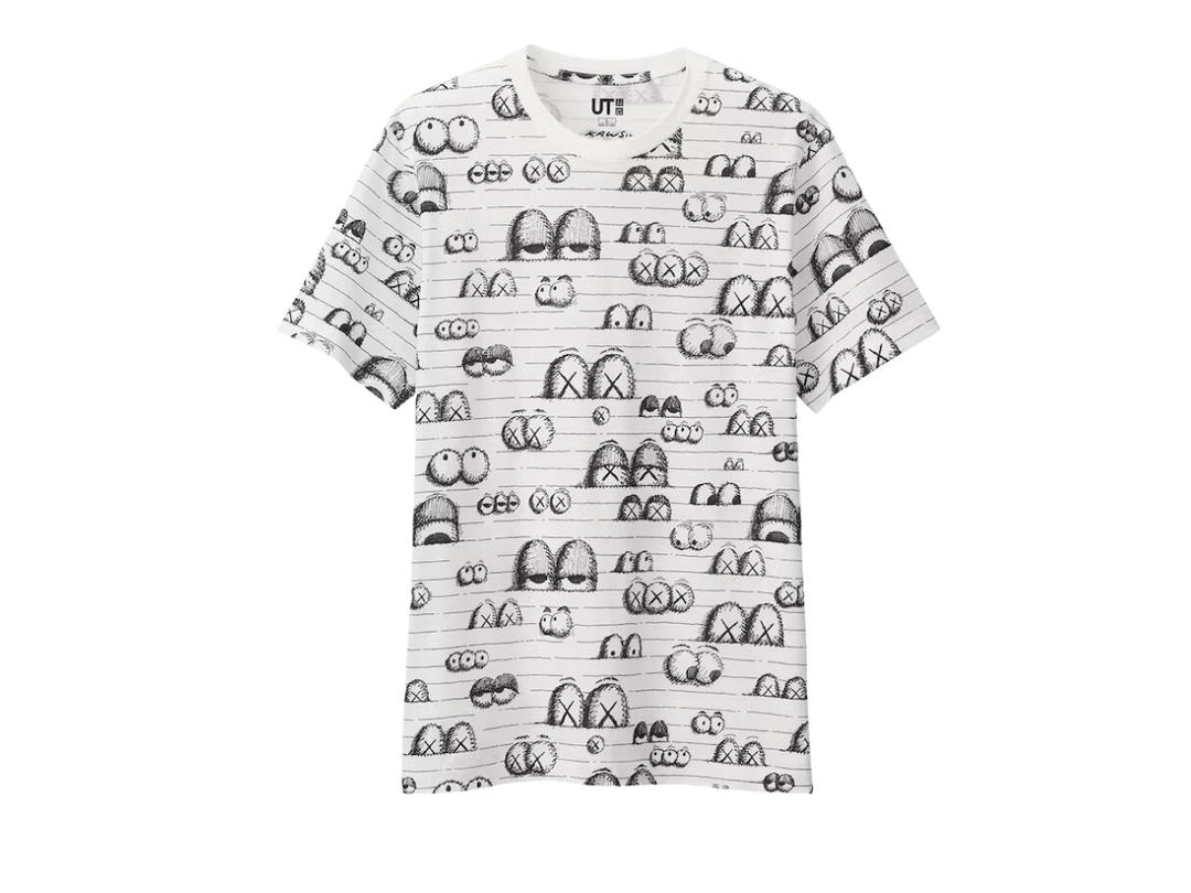 Kaws Kaws x Uniqlo All Over Eyes Tee White
