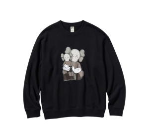 Buy KAWS x Uniqlo Longsleeve Sweatshirt Black at Sasom – Authentic and Ready to Ship