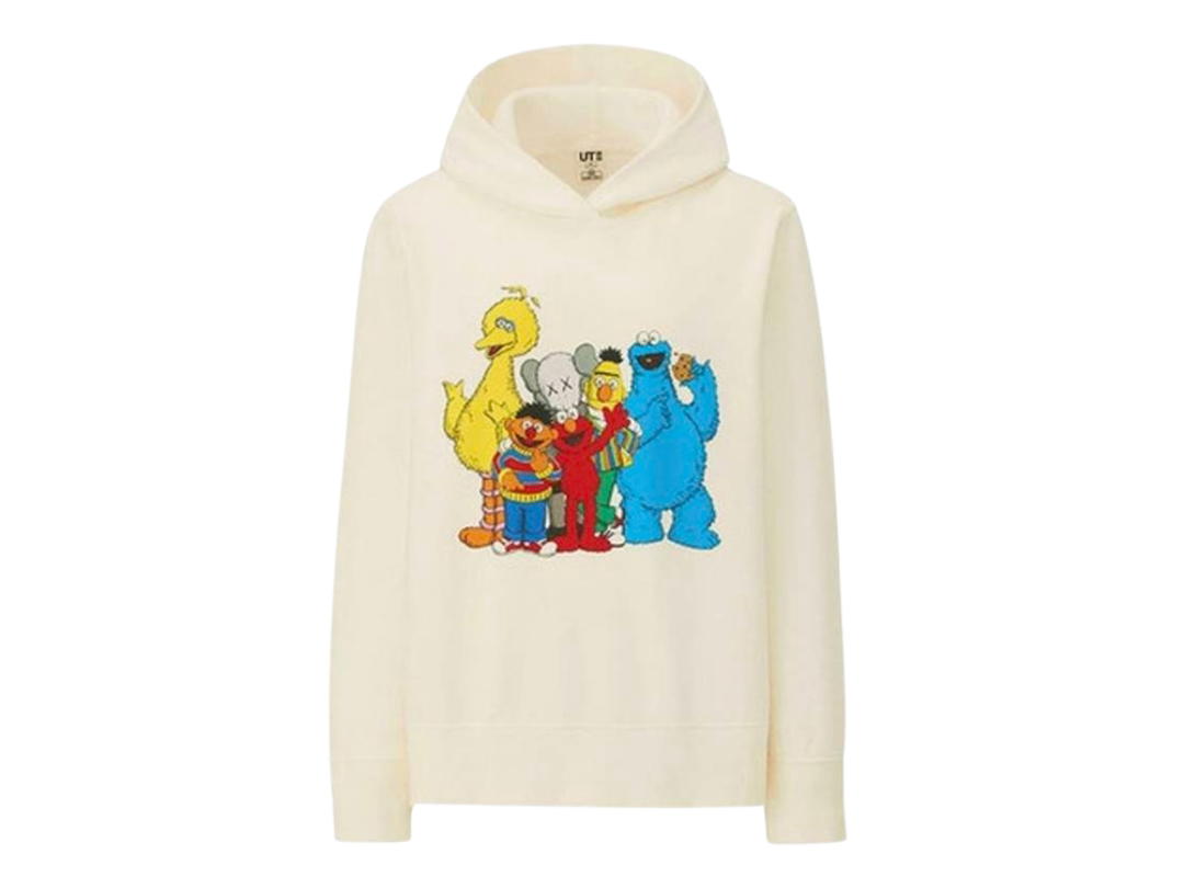 Kaws Kaws x Uniqlo x Sesame Street Group Hoodie Natural