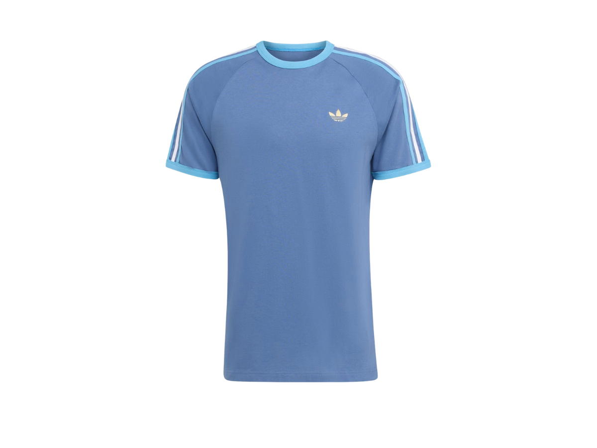 adidas adidas 3-Stripes T-Shirt Crew Blue Light Blue White