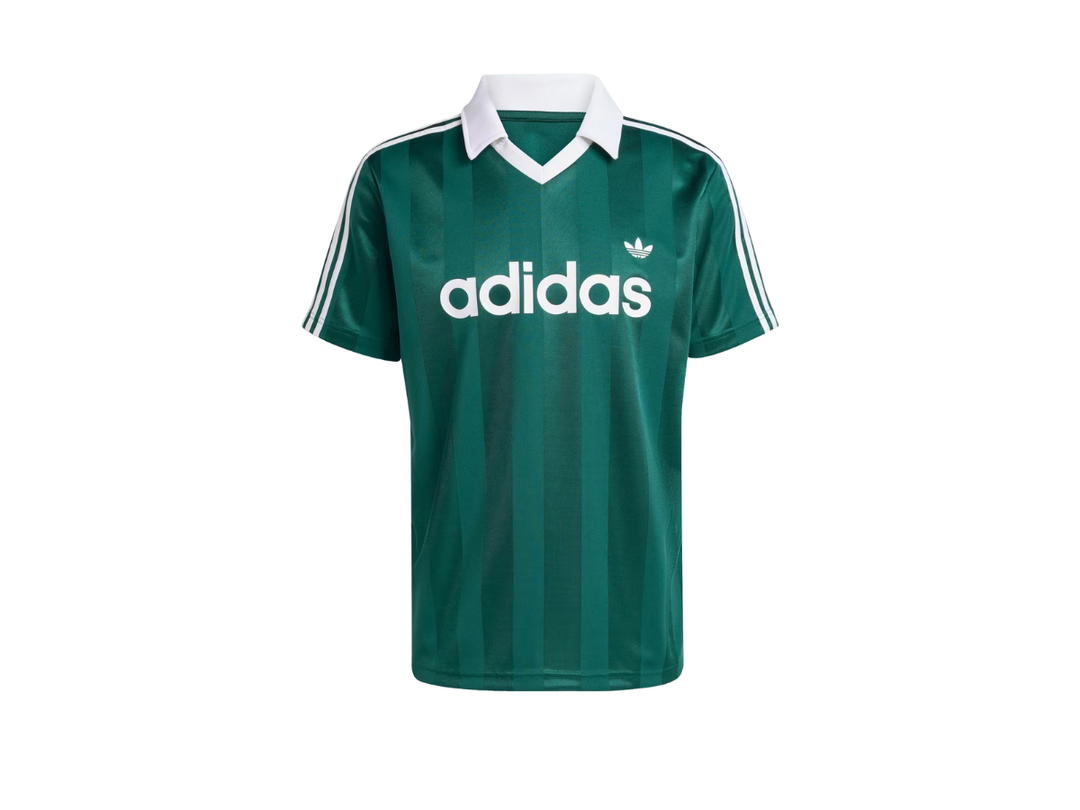 adidas adidas Archive Collar Engineered Jersey Collegiate Green