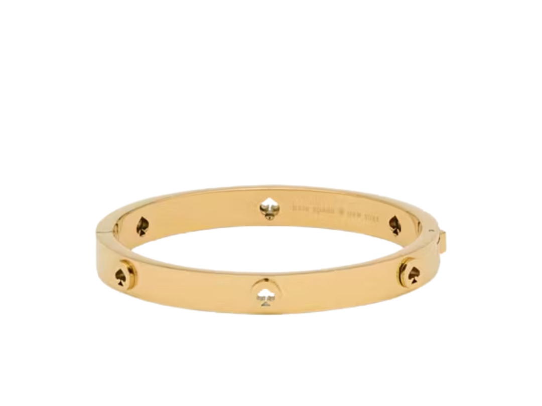 Katespade Katespade Spot The Spade Studded Hinged Bangle Gold