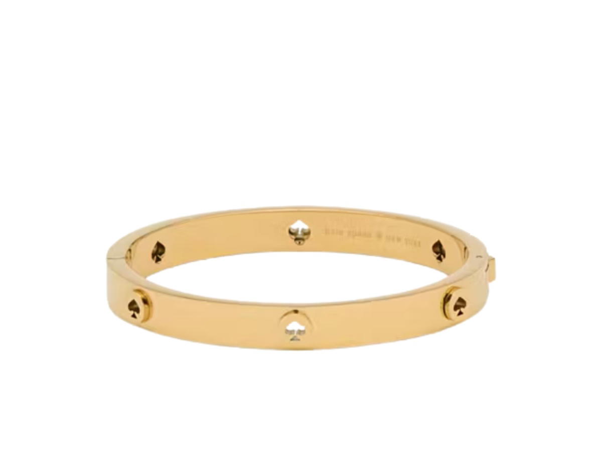 Katespade Katespade Spot The Spade Studded Hinged Bangle Gold