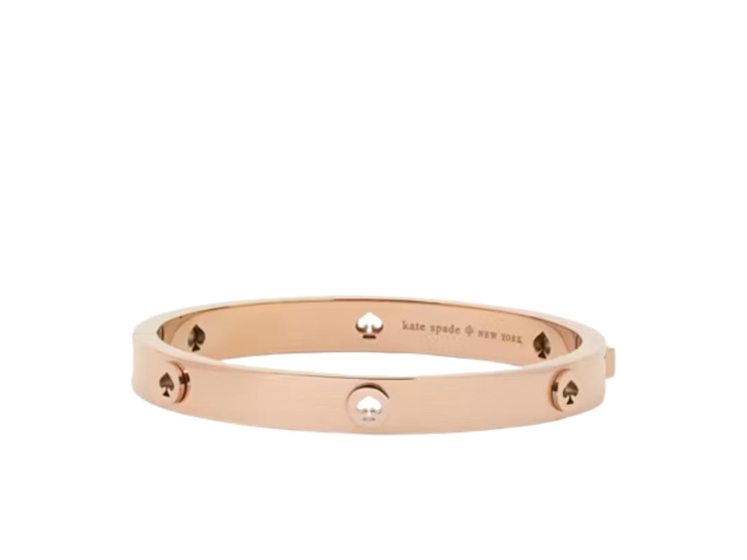 Katespade Katespade Spot The Spade Studded Hinged Bangle Rose Gold