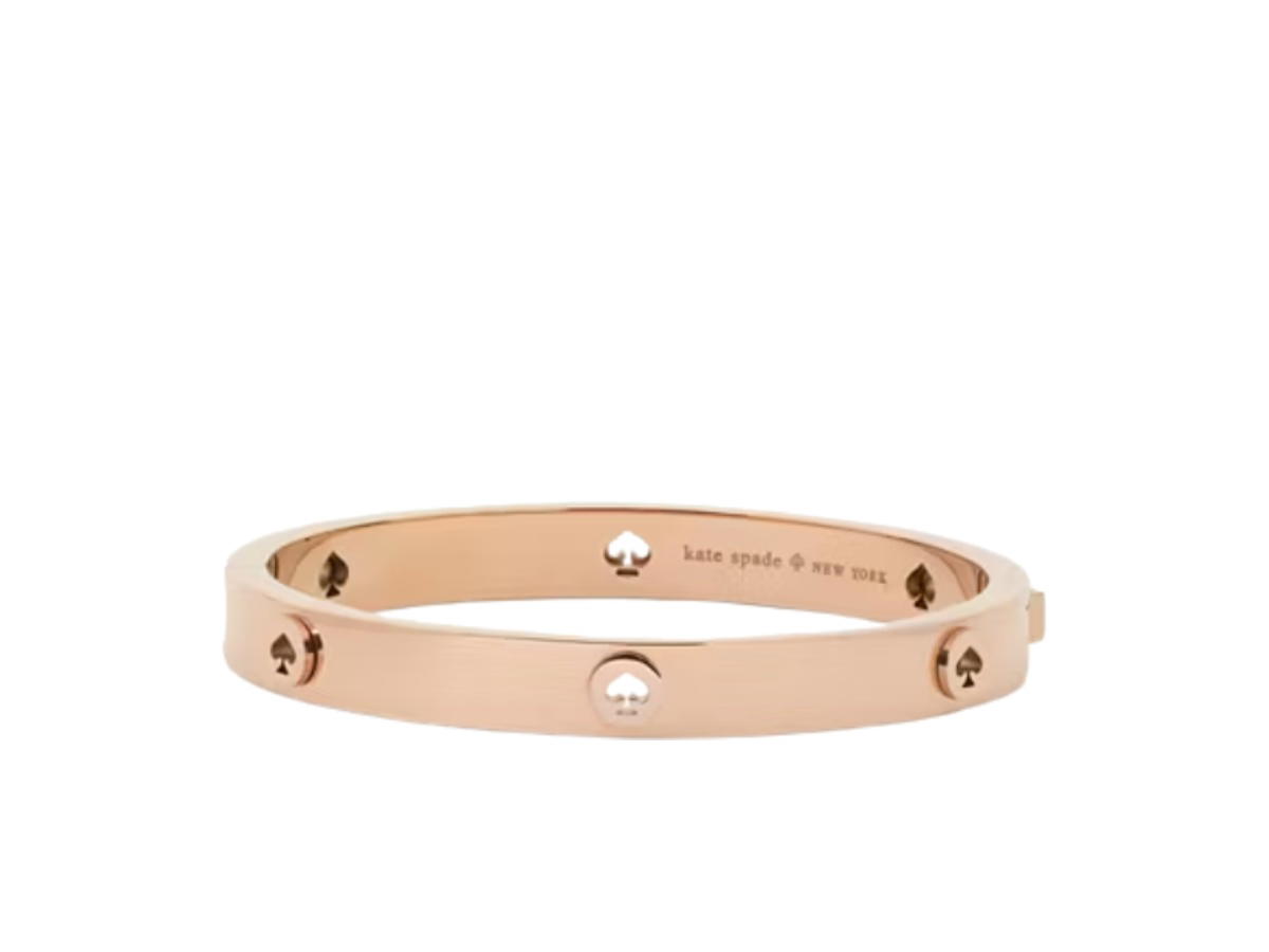 Katespade Katespade Spot The Spade Studded Hinged Bangle Rose Gold