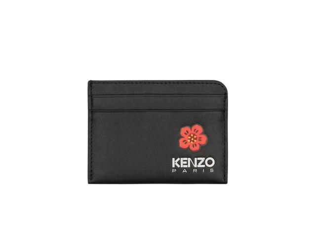 Kenzo Kenzo Boke Flower Card Holder In Leather With Four Credit Card Slots Black - view 1