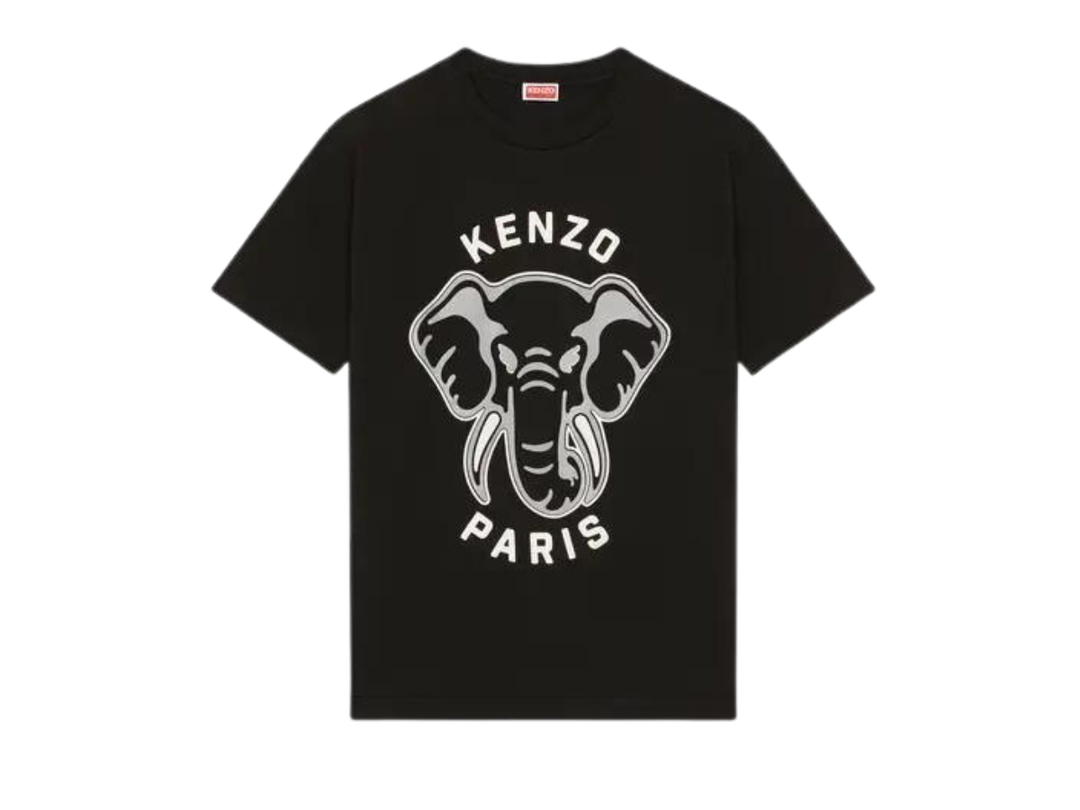 Kenzo Kenzo Elephant Varsity Jungle Oversize T-Shirt Black