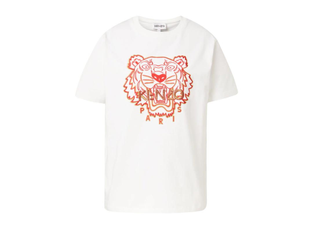 Kenzo Kenzo Embroidered Tiger T-Shirt White