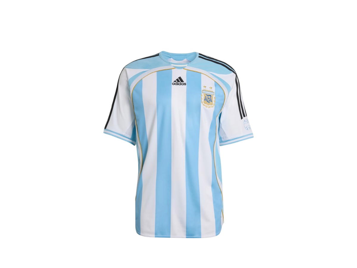 adidas adidas Argentina Home Jersey 2006 White Clear Blue