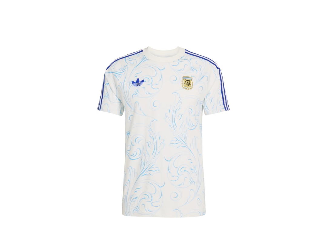 adidas adidas Argentina Original All Over Print T-Shirt Off White