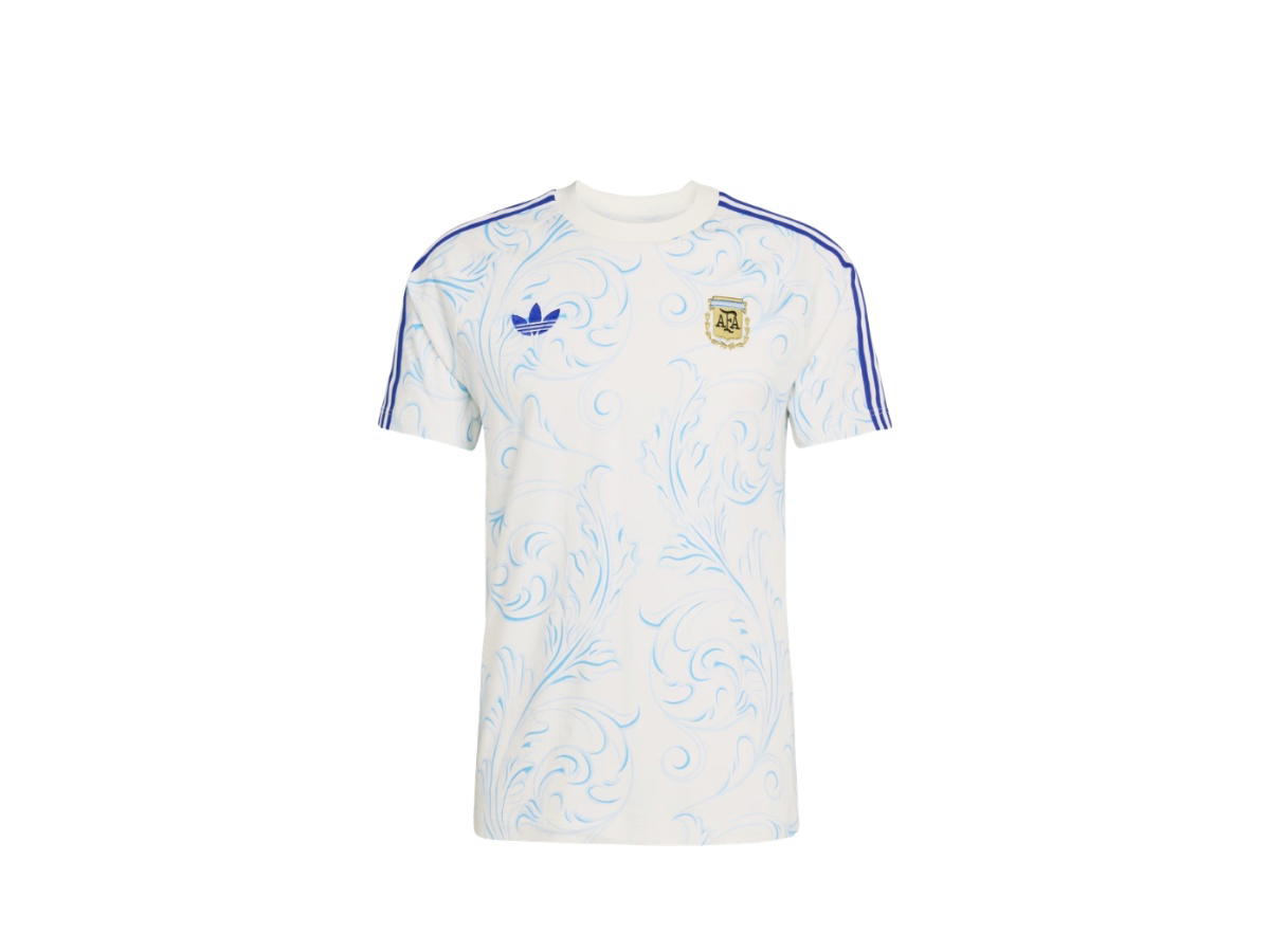 adidas adidas Argentina Original All Over Print T-Shirt Off White