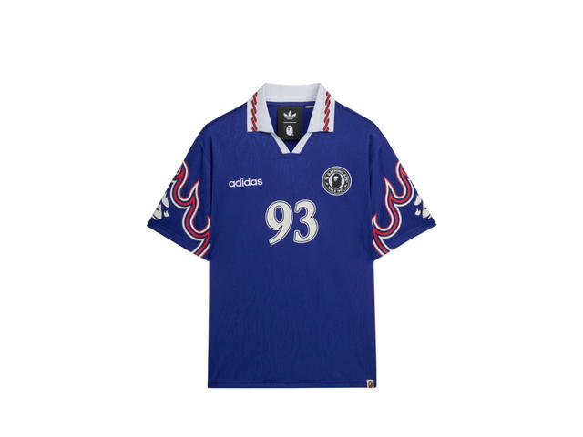 adidas adidas Originals  X BAPE  Flame Short Sleeve Jersey Blue - view 1
