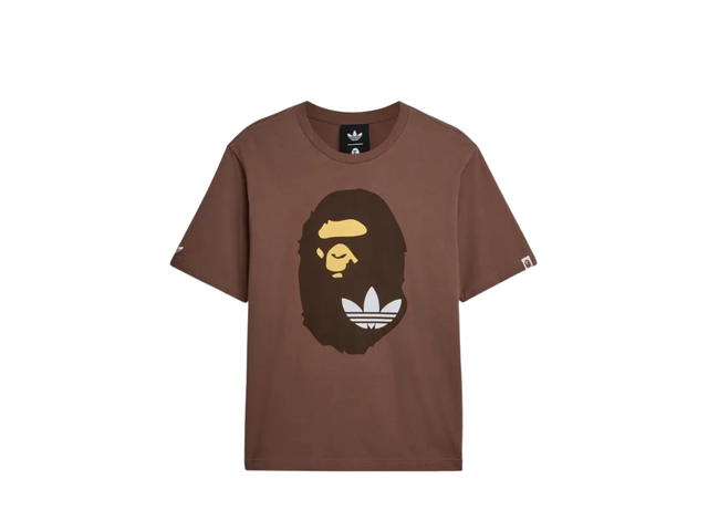 adidas adidas X BAPE SSL T-Shirt Brown - view 1