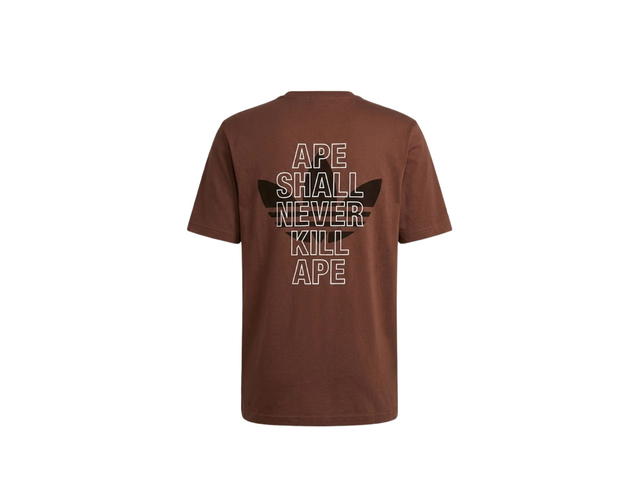 adidas adidas X BAPE SSL T-Shirt Brown - view 2