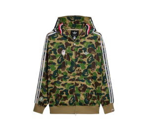 Buy adidas Originals X BAPE Track Shark Hoodie Green at Sasom – Authentic and Ready to Ship