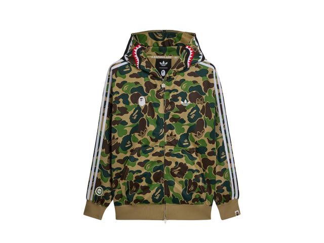 adidas adidas Originals X BAPE Track Shark Hoodie Green - view 1