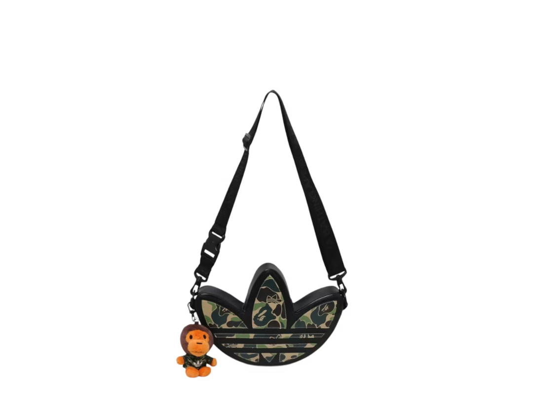 adidas adidas x BAPE Camo Trefoil Shoulder Bag Black