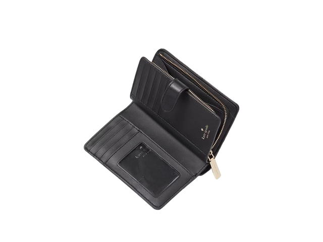 Katespade Katespade Carey Medium Compact Bifold Wallet in Black - view 3